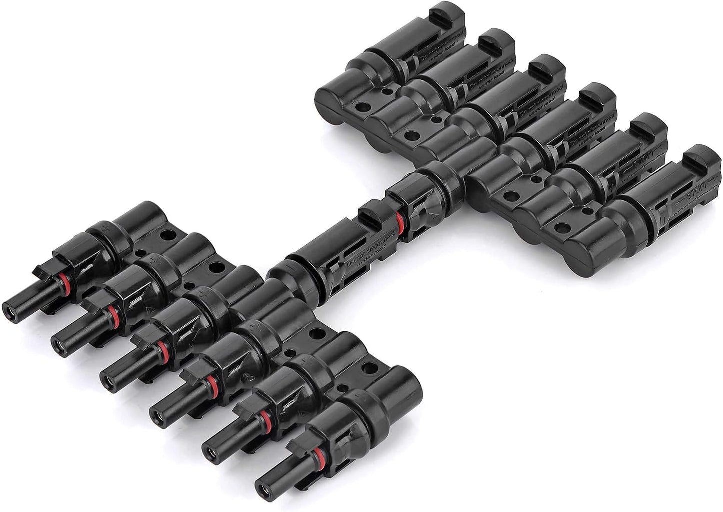 1 to 6 Solar Panel Connector - 6 Way Y Branch DIY Mount Tool Solar Parallel Connector in Pair - Solar Wire Connectors for Connection Between Solar Panels