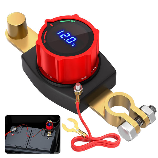 Joinfworld Battery Disconnect Switch 12V-48V Waterproof Marine Battery Cut Off Switch Master for Car Boat RV ATV UTV Vehicles