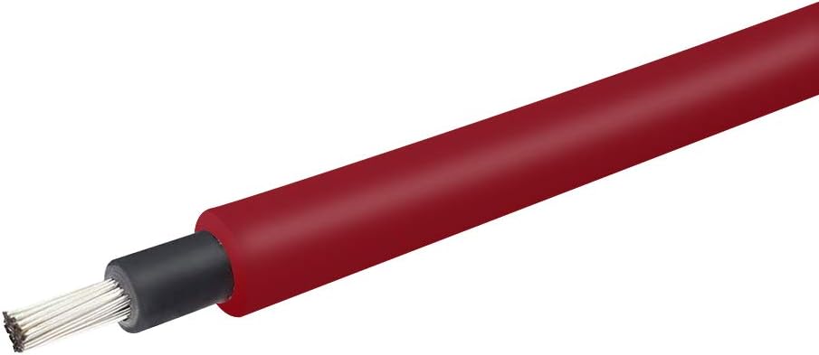 Renogy 20FT 12AWG Solar Panel Extension Cable with Female and Male Connectors, 20Ft. 12AWG, 1 Pair 20' 12 Gauge Red and Black