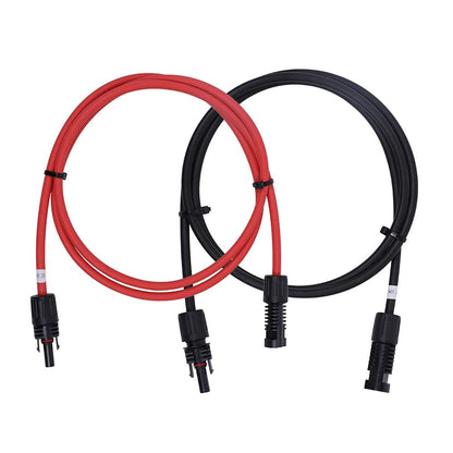 Renogy 20FT 12AWG Solar Panel Extension Cable with Female and Male Connectors, 20Ft. 12AWG, 1 Pair 20' 12 Gauge Red and Black