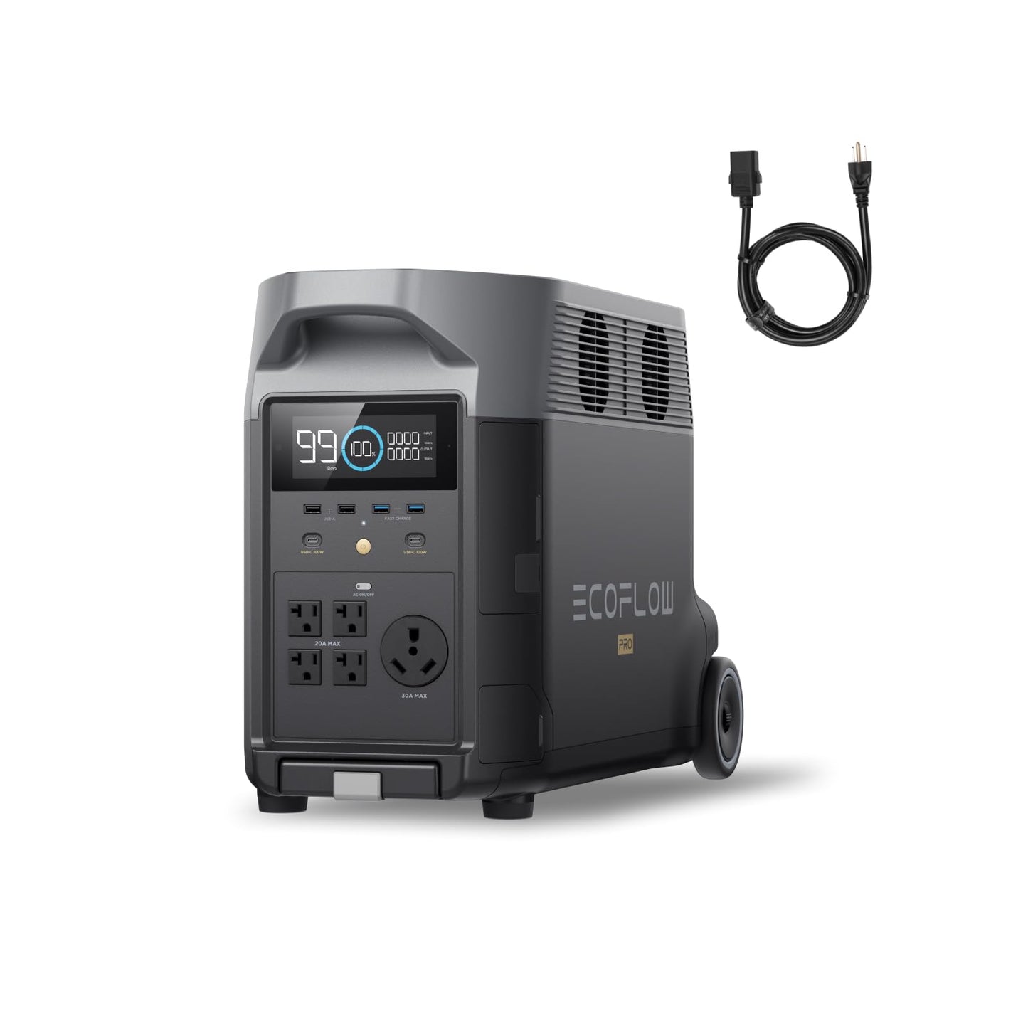 EF ECOFLOW 7.2kWh Portable Power Station: DELTA Pro with Extra Battery, 120V Lifepo4 Battery Backup with Expandable Capacity, Solar Generator for Home Use, Power Outage, Camping, RV, Emergencies