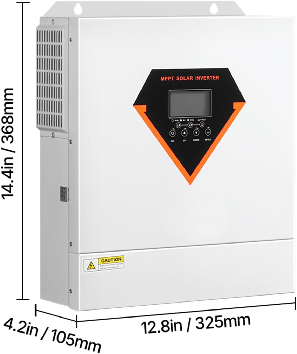 3000W Hybrid Solar Inverter, Pure Sine Wave Power Inverter Charger, 24V DC to 110/120V AC, Integrated 100A MPPT Solar Controller, Compatible with Off-Grid Systems and Various Battery Types
