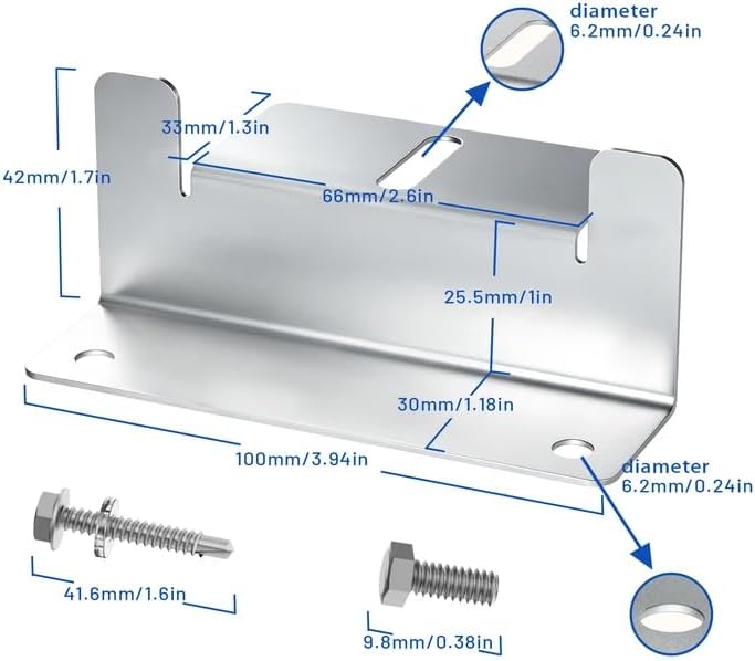 Solar Panel Mounting Z Brackets for RVs, Boats, Yachts (4Sets)