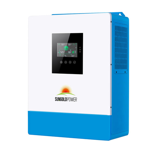 SUNGOLDPOWER 3000W 24V Solar Inverter All in One, 120Vac Input,120V Output Pure Sine Wave, 80A MPPT(PV Range 120-450Vdc) Solar Charger and 40A AC Battery Charger in Off Grid System