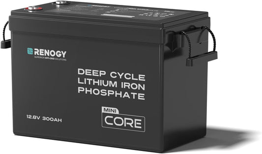 Renogy Core Mini 300Ah LiFePo4 Battery 12V Lithium Battery, Ultra-Compact