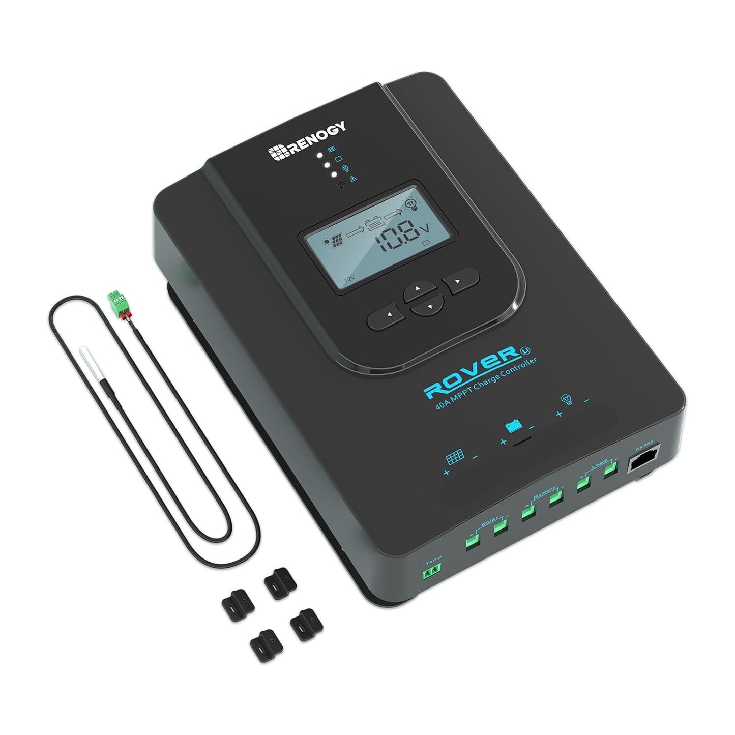 Renogy 40A MPPT Solar Charge Controller 12V/24V with RS485 Port Monitoring