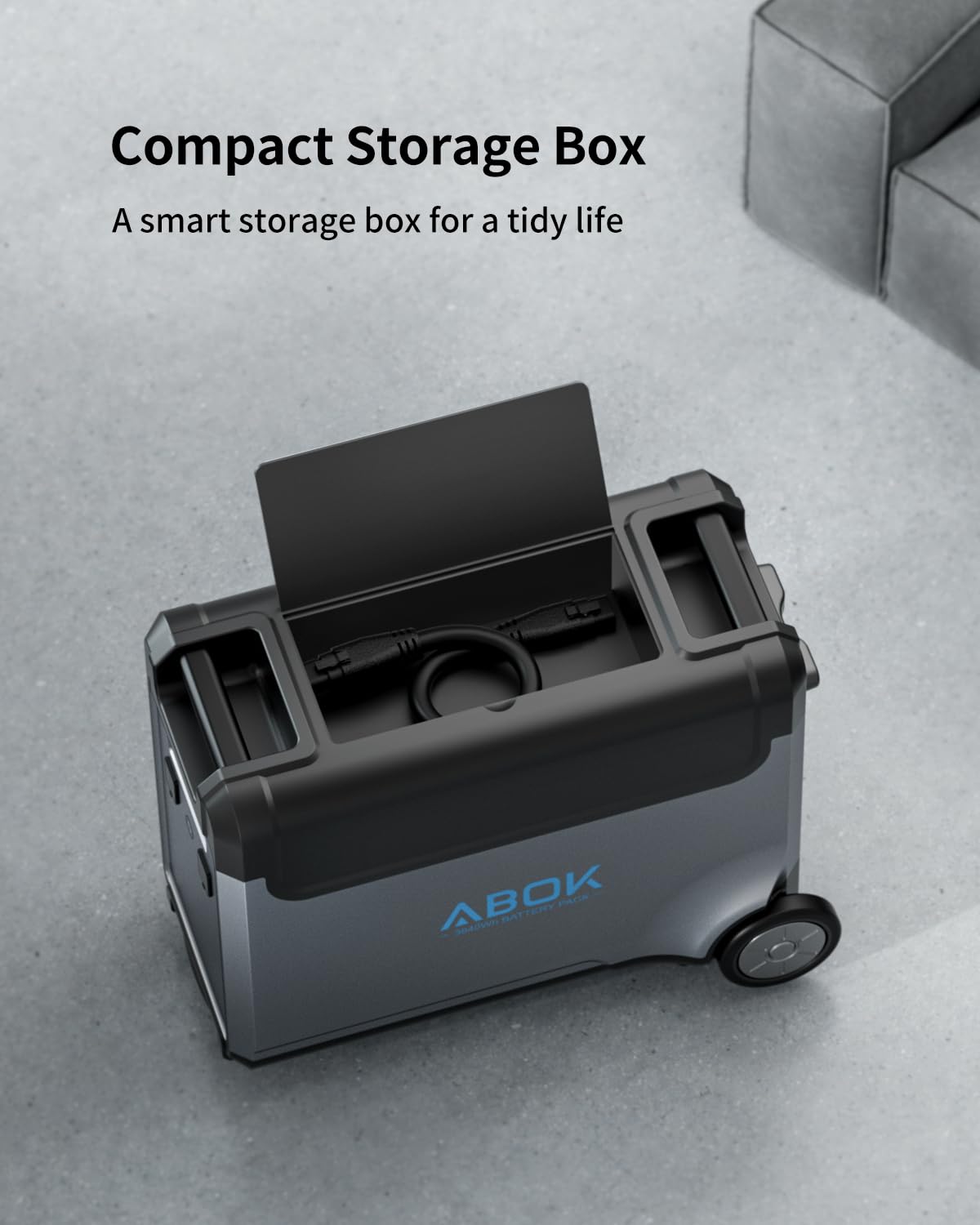 ABOK Ark3600 Portable Power Station 3600W, 3840Wh LiFePO4 Battery