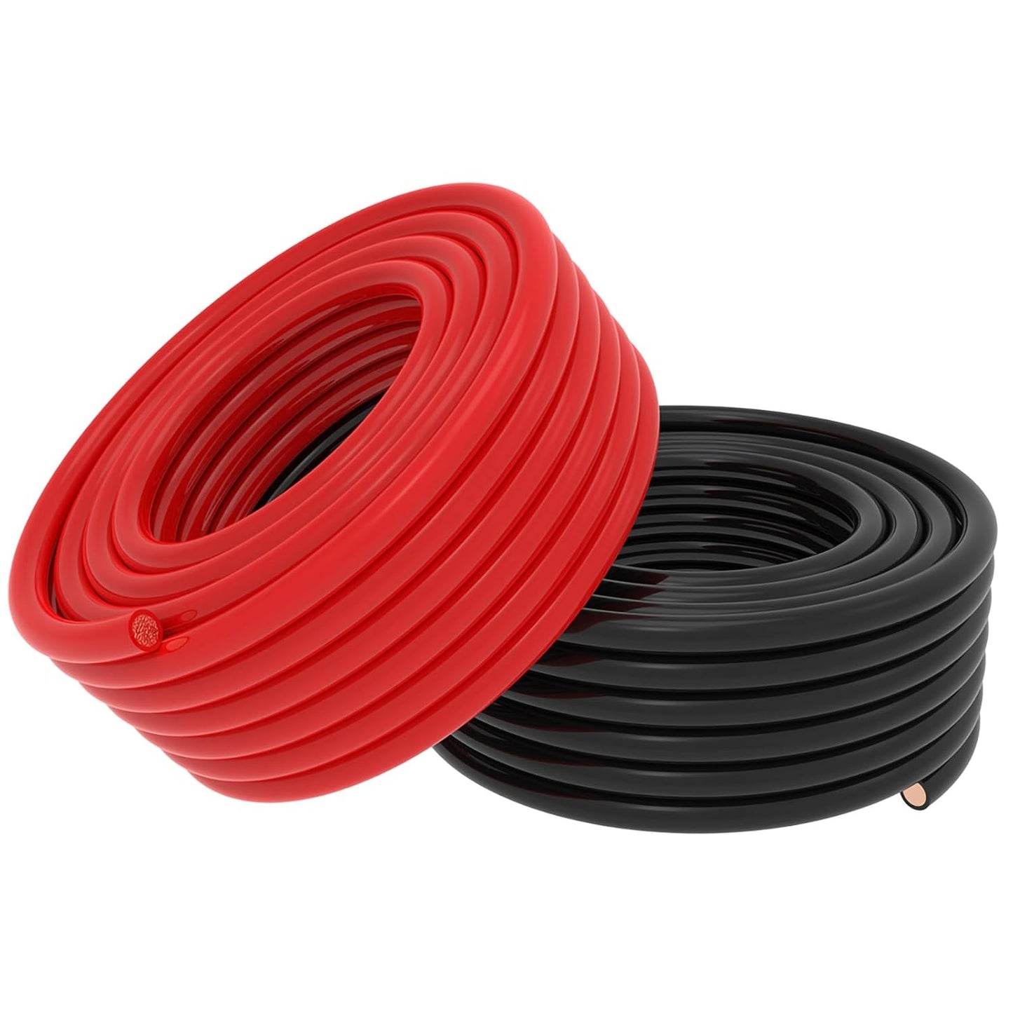 2 AWG Gauge 10 Feet Welding Battery Cable 3m Red + Black Pure Copper Power Wire for Inverter, Automotive, Car, Truck, Motorcycle, Boat, RV, Solar