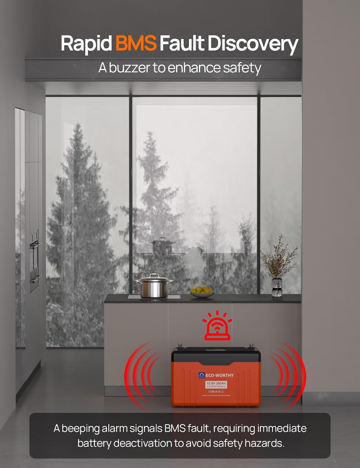 ECO-WORTHY 12V 314AH LiFePO4 Lithium Battery Bluetooth, SOC LED 4.02kWh