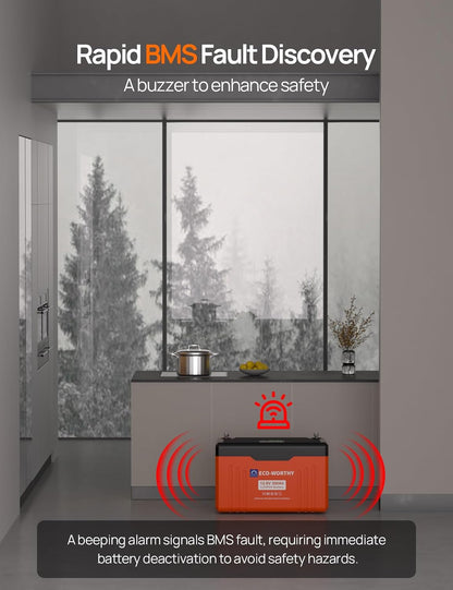 ECO-WORTHY 12V 314AH LiFePO4 Lithium Battery Bluetooth, SOC LED 4.02kWh