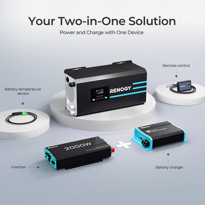 Renogy 48V 3500W Hybrid Inverter with 150V 80A MPPT Charge Controller