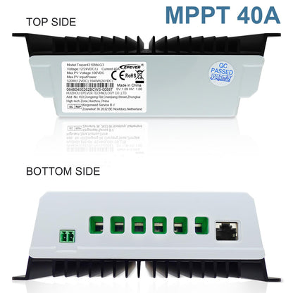 EPEVER MPPT Solar Charge Controller 40A Kit Tracer4210AN-G3 + MT52 + RTS