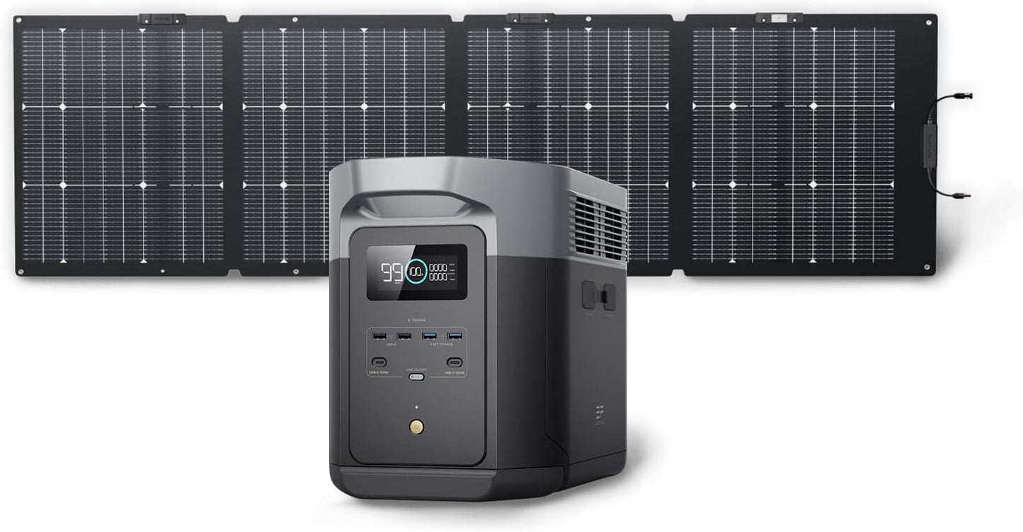 EF ECOFLOW Portable Power Station DELTA 3 Max, 2048Wh, 3400W X-Boost, Home