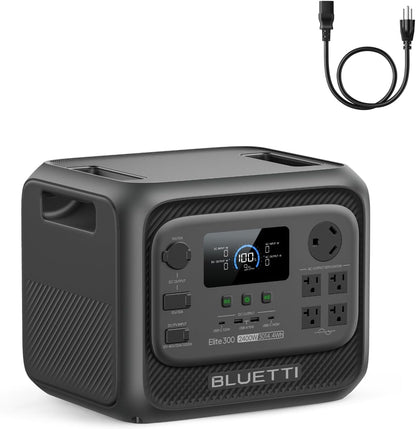 BLUETTI Elite 300 Portable Power Station with AC Cable 3014.4Wh 2400W LFP
