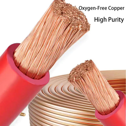 2 AWG Gauge 10 Feet Welding Battery Cable 3m Red + Black Pure Copper Power Wire for Inverter, Automotive, Car, Truck, Motorcycle, Boat, RV, Solar