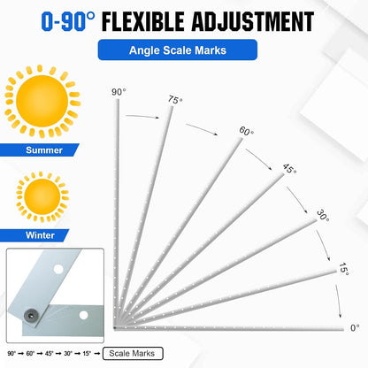 ECO-WORTHY 2 Sets 45inch Adjustable Solar Panel Tilt Mounting Bracket