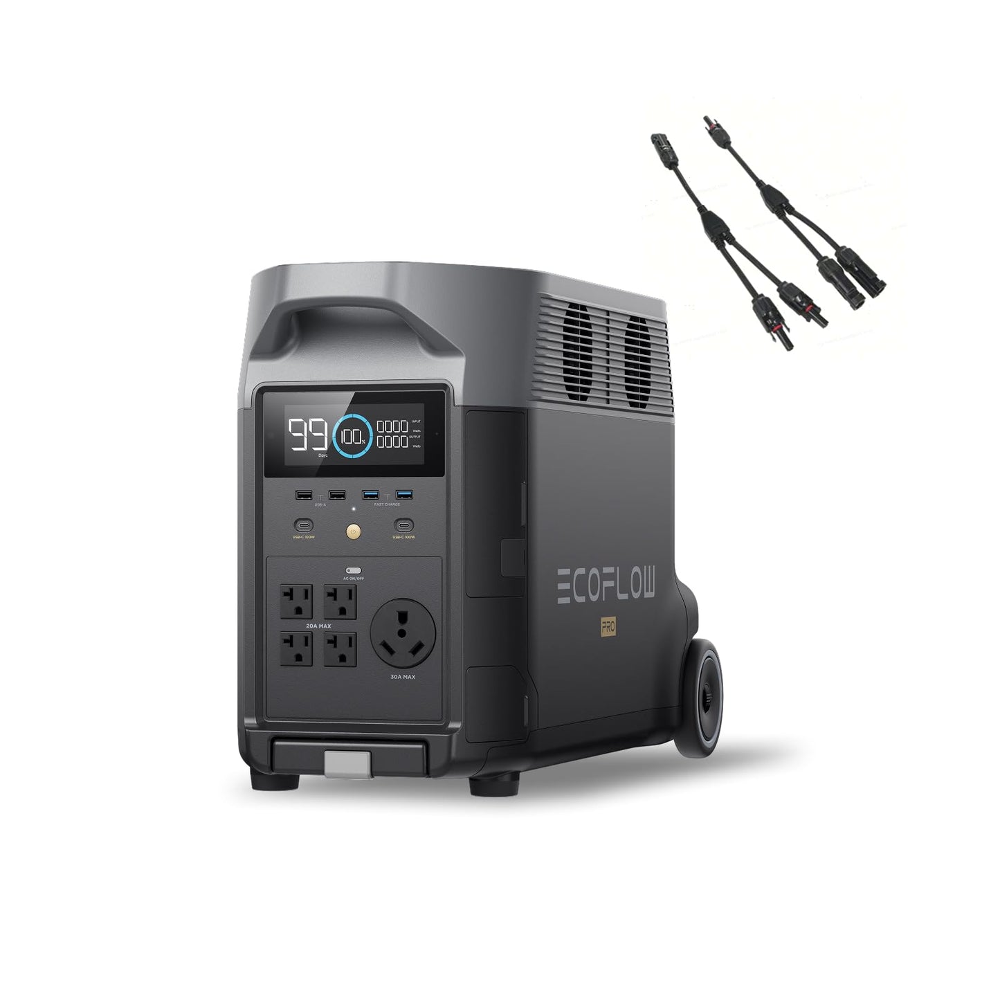 EF ECOFLOW 7.2kWh Portable Power Station: DELTA Pro with Extra Battery, 120V Lifepo4 Battery Backup with Expandable Capacity, Solar Generator for Home Use, Power Outage, Camping, RV, Emergencies