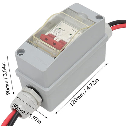 Fockety 32A 500V PV DC Disconnect Switch, Solar Circuit Breaker Box