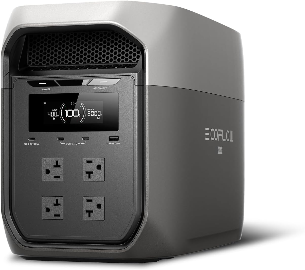 EF ECOFLOW Portable Power Station DELTA 3 Max, 2048Wh, 3400W X-Boost, Home