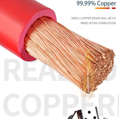 2 AWG Gauge 10 Feet Welding Battery Cable 3m Red + Black Pure Copper Power Wire for Inverter, Automotive, Car, Truck, Motorcycle, Boat, RV, Solar