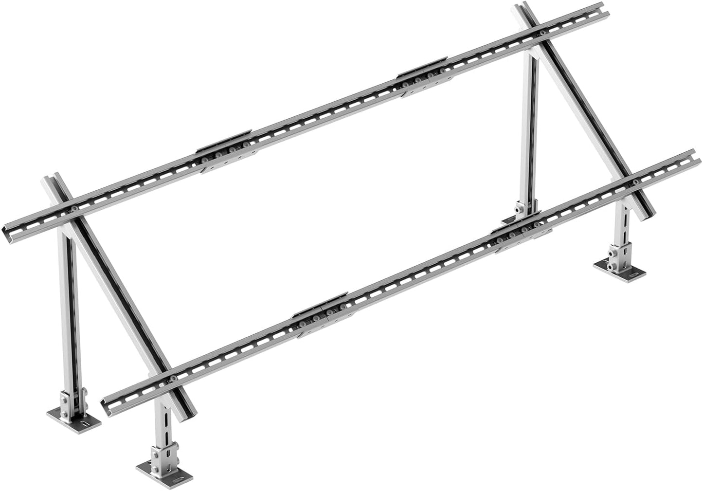 VEVOR Solar Panel Mounting Brackets, 30°-60° Adjustable Multi-Pieces Solar Panel Brackets for 1-4PCS, Carbon Steel Ground Mount Stand for Farms, RVs, Boats, Off-Grid System