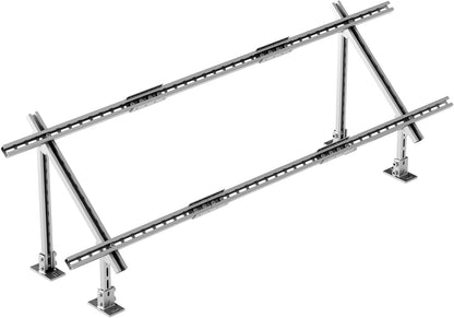 VEVOR Solar Panel Mounting Brackets, 30°-60° Adjustable Multi-Pieces Solar Panel Brackets for 1-4PCS, Carbon Steel Ground Mount Stand for Farms, RVs, Boats, Off-Grid System