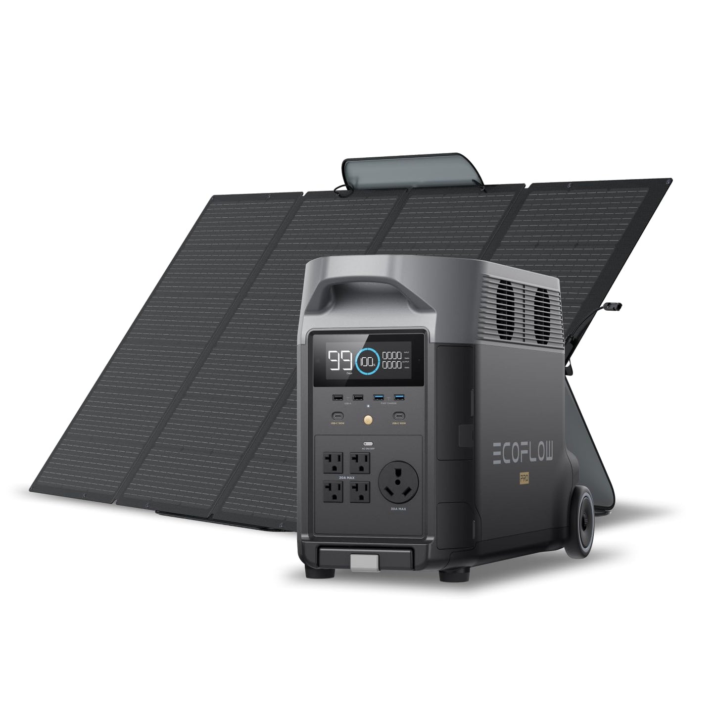 EF ECOFLOW 7.2kWh Portable Power Station: DELTA Pro with Extra Battery, 120V Lifepo4 Battery Backup with Expandable Capacity, Solar Generator for Home Use, Power Outage, Camping, RV, Emergencies