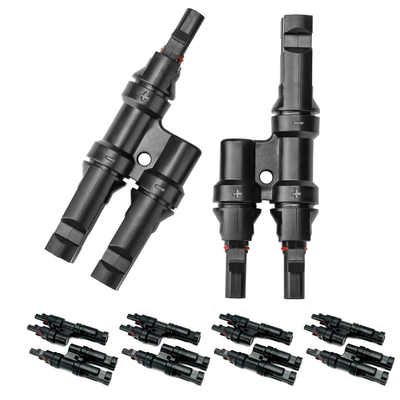 ANGSTROM T-Type Solar Branch Connectors for Parallel Solar Panel Adapter Connections, 1-Pair FMM+MFF