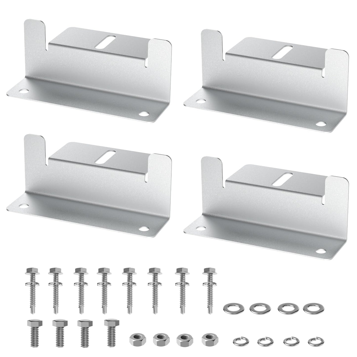 Solar Panel Mounting Z Brackets for RVs, Boats, Yachts (4Sets)