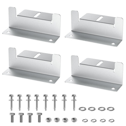 Solar Panel Mounting Z Brackets for RVs, Boats, Yachts (4Sets)