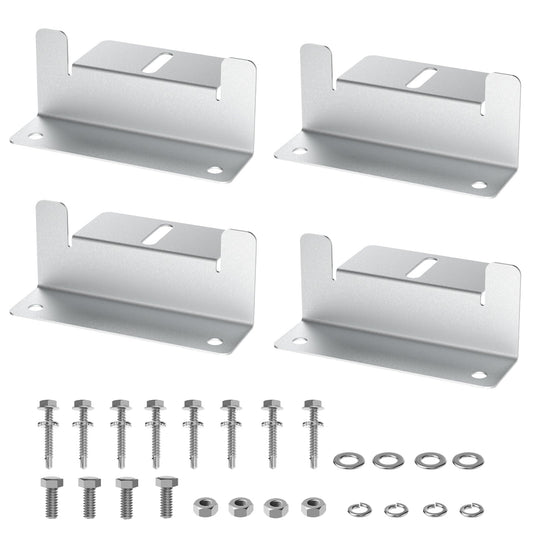 Solar Panel Mounting Z Brackets for RVs, Boats, Yachts (4Sets)
