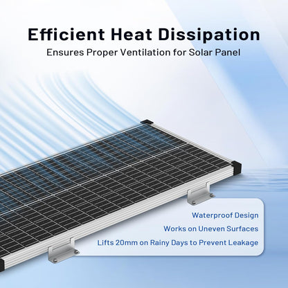 Solar Panel Mounting Z Brackets for RVs, Boats, Yachts (4Sets)