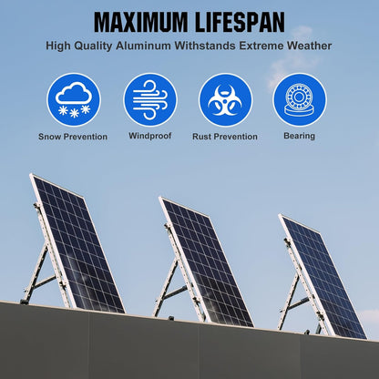 ECO-WORTHY 2 Sets 45inch Adjustable Solar Panel Tilt Mounting Bracket