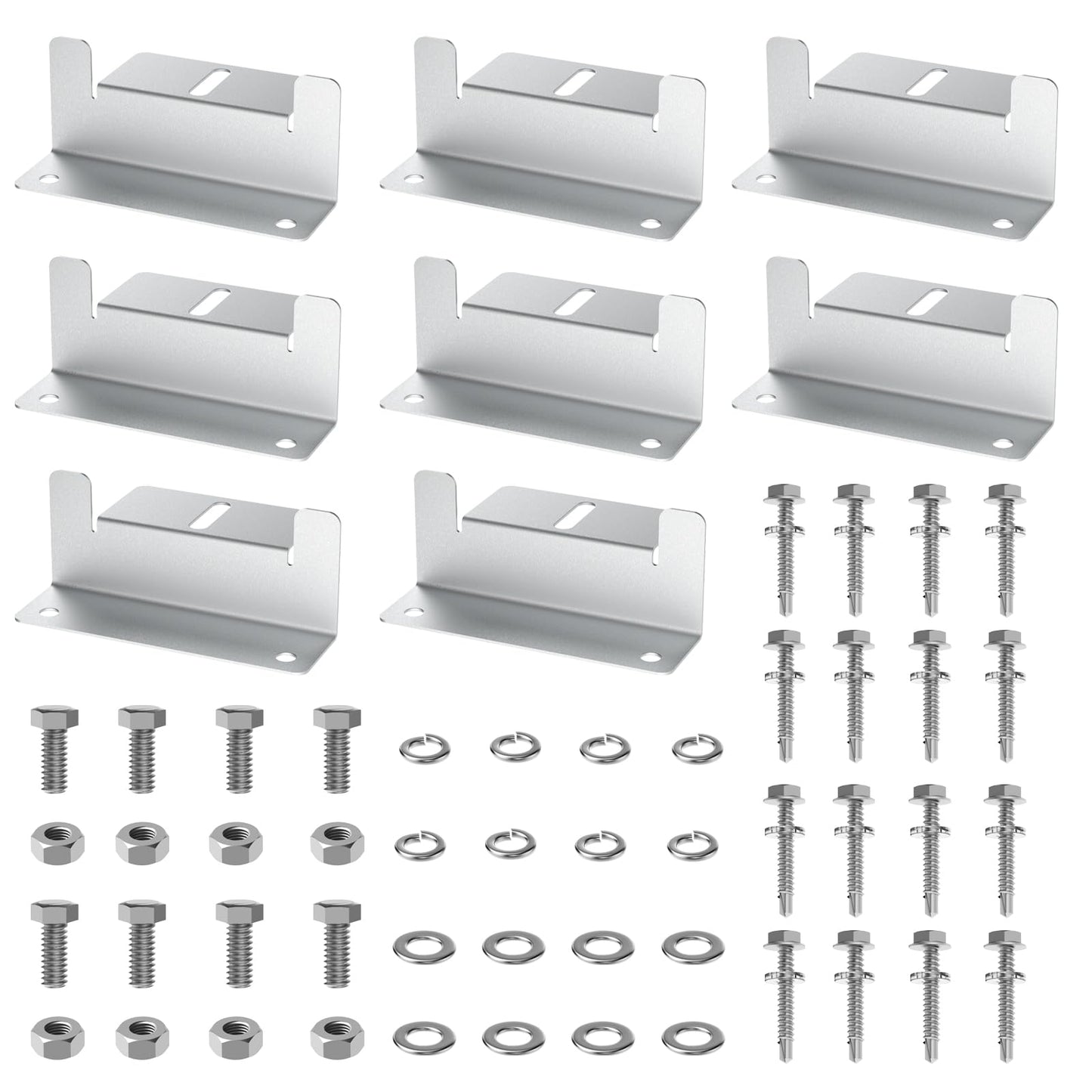 Solar Panel Mounting Z Brackets for RVs, Boats, Yachts (4Sets)