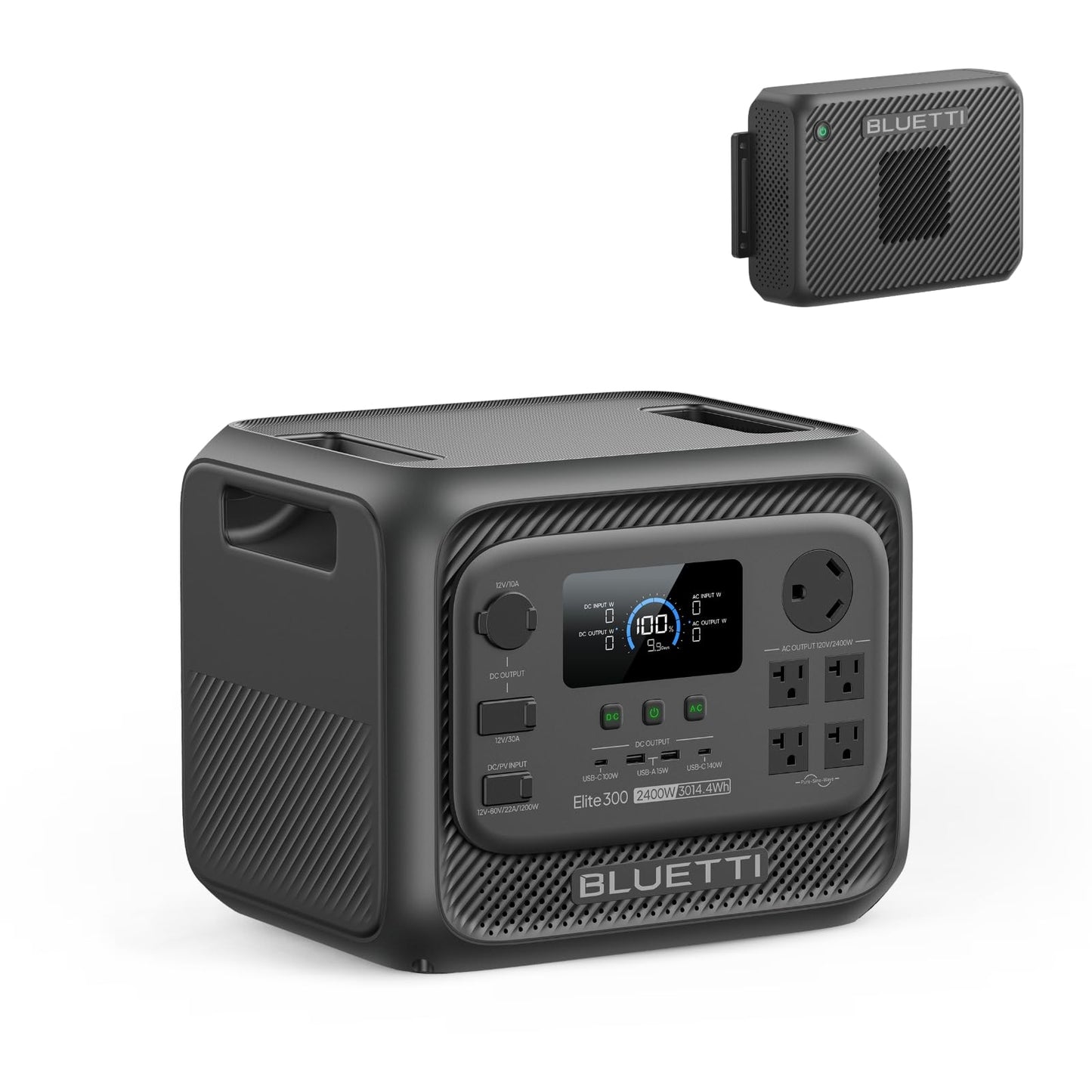 BLUETTI Elite 300 Portable Power Station with AC Cable 3014.4Wh 2400W LFP