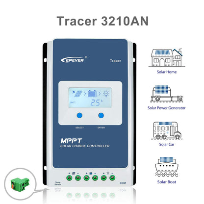EPEVER MPPT Solar Charge Controller 40A Kit Tracer4210AN-G3 + MT52 + RTS