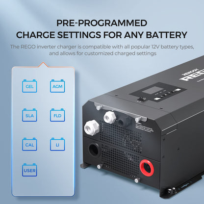 Renogy 48V 3500W Hybrid Inverter with 150V 80A MPPT Charge Controller