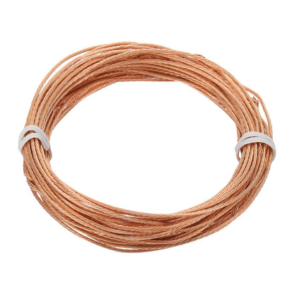 PATIKIL Bare Copper Ground Wire, 18 Gauge 50 Feet Solid Braided Copper Cables Electronic Wire Grounding Conductor Stranded Metallic Wire for Lamp Electrical Equipment