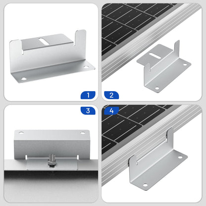 Solar Panel Mounting Z Brackets for RVs, Boats, Yachts (4Sets)