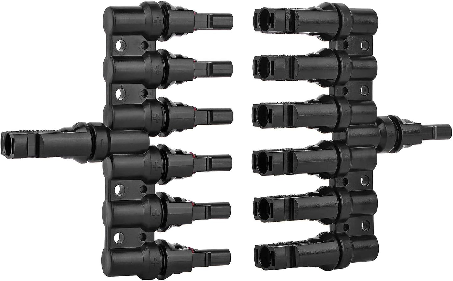 1 to 6 Solar Panel Connector - 6 Way Y Branch DIY Mount Tool Solar Parallel Connector in Pair - Solar Wire Connectors for Connection Between Solar Panels
