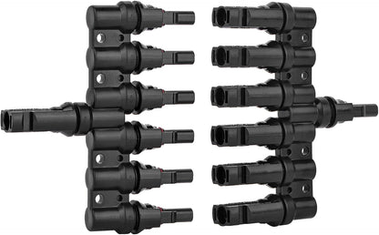 1 to 6 Solar Panel Connector - 6 Way Y Branch DIY Mount Tool Solar Parallel Connector in Pair - Solar Wire Connectors for Connection Between Solar Panels