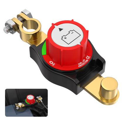 Joinfworld Battery Disconnect Switch 12V-48V Waterproof Marine Battery Cut Off Switch Master for Car Boat RV ATV UTV Vehicles