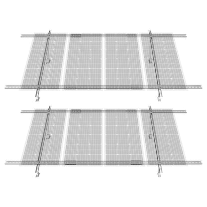 VEVOR Solar Panel Mounting Brackets, 30°-60° Adjustable Multi-Pieces Solar Panel Brackets for 1-4PCS, Carbon Steel Ground Mount Stand for Farms, RVs, Boats, Off-Grid System