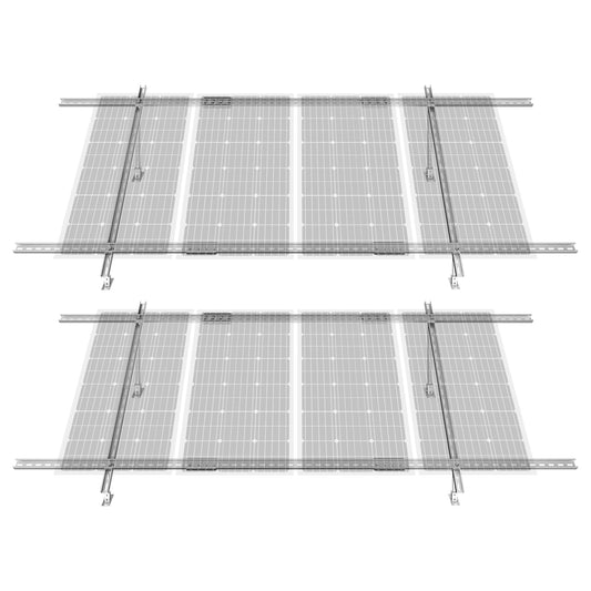 VEVOR Solar Panel Mounting Brackets, 30°-60° Adjustable Multi-Pieces Solar Panel Brackets for 1-4PCS, Carbon Steel Ground Mount Stand for Farms, RVs, Boats, Off-Grid System