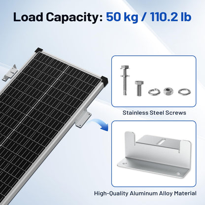 Solar Panel Mounting Z Brackets for RVs, Boats, Yachts (4Sets)