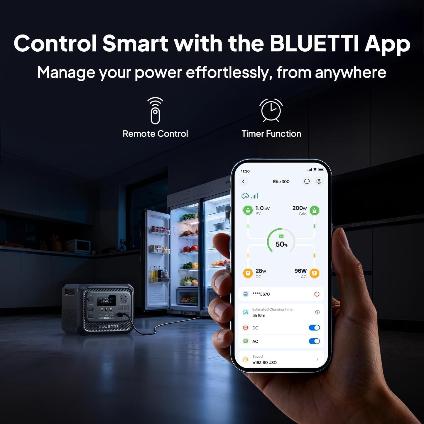 BLUETTI Elite 300 Portable Power Station with AC Cable 3014.4Wh 2400W LFP