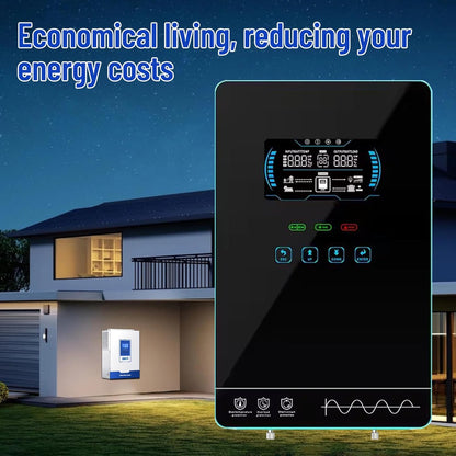 POWLAND 4000W Hybrid Solar Inverter | 140A MPPT Controller & LCD Display | 24V to 120V Pure Sine Wave for Home, RV, Off-Grid | Supports Battery-Less or AGM/Lithium Batteries