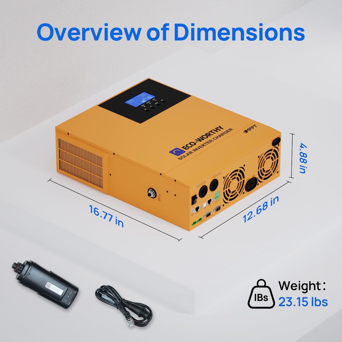 ECO-WORTHY 3500W 48V Pure Sine Wave Solar Inverter with Remote Monitoring