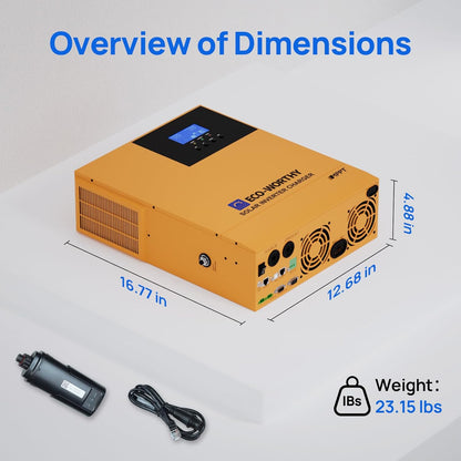 ECO-WORTHY 3500W 48V Pure Sine Wave Solar Inverter with Remote Monitoring