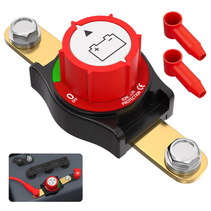 Joinfworld Battery Disconnect Switch 12V-48V Waterproof Marine Battery Cut Off Switch Master for Car Boat RV ATV UTV Vehicles